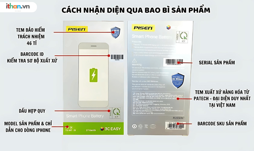 Thay pin Pisen chính hãng cho iPhone 12 mini tại iThan.vn - Quỳnh Dị, Hoàng Mai, Nghệ An