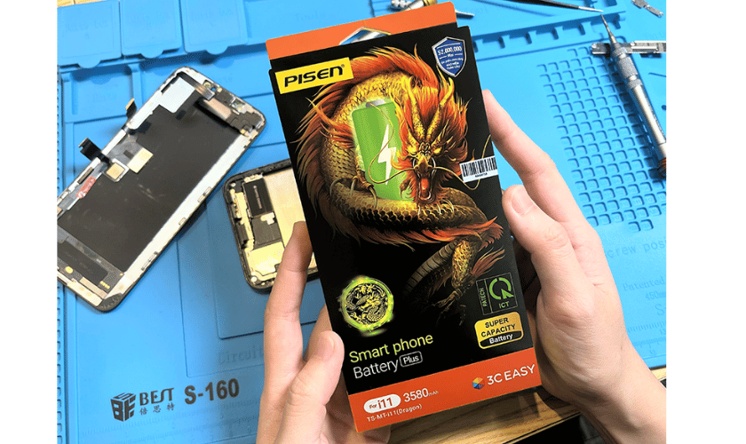 Thay pin iPhone 11 siêu cao chính hãng Pisen Hoàng Mai, Nghệ An