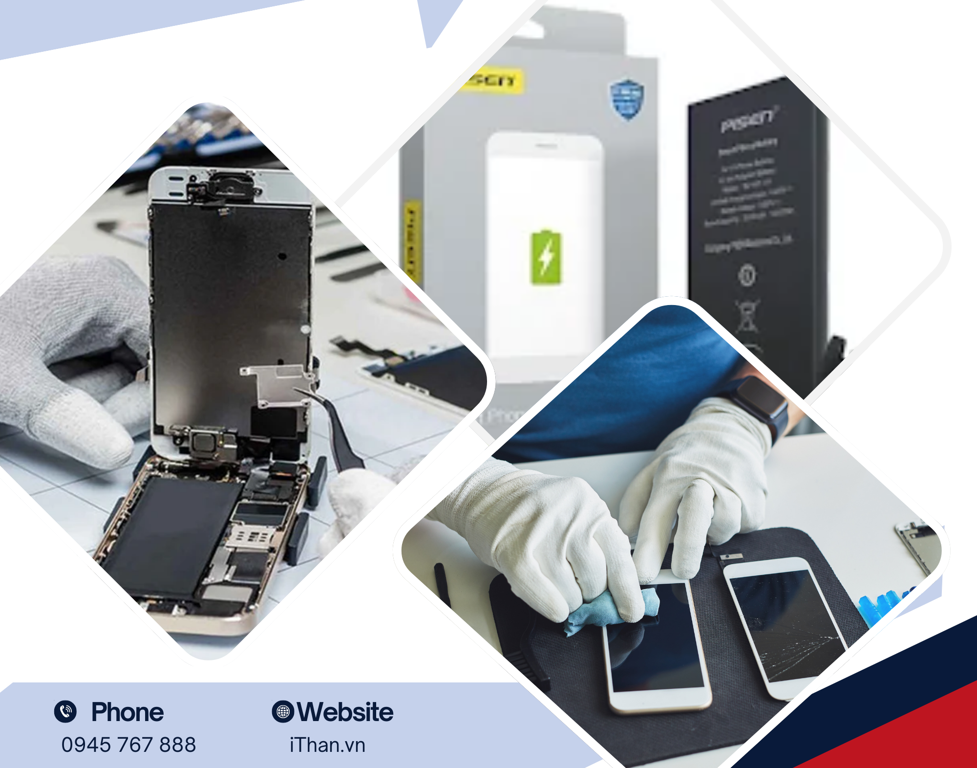 Thay pin Pisen chính hãng cho iPhone 13 tại iThan.vn - Quỳnh Dị, Hoàng Mai, Nghệ An