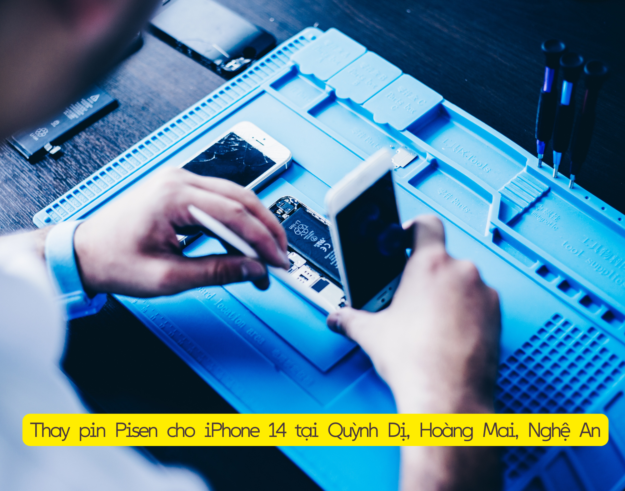 Thay pin Pisen chính hãng cho iPhone 14 tại iThan.vn - Quỳnh Dị, Hoàng Mai, Nghệ An