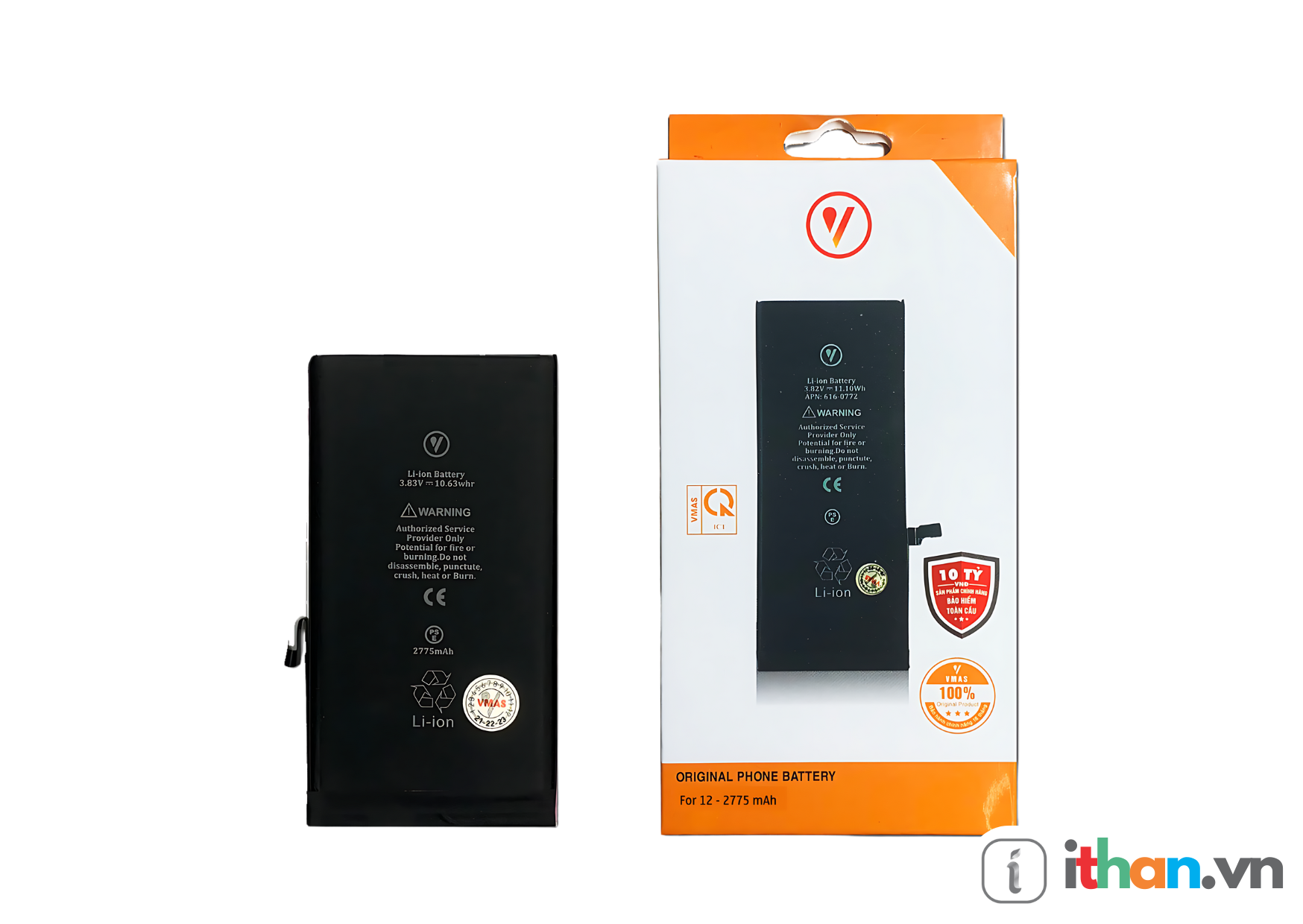 Thay pin Vmas chính hãng cho iPhone 12 mini tại iThan.vn - Quỳnh Dị, Hoàng Mai, Nghệ An.
