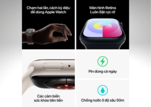 Apple Watch Series 9 41mm (4G) viền nhôm dây cao su