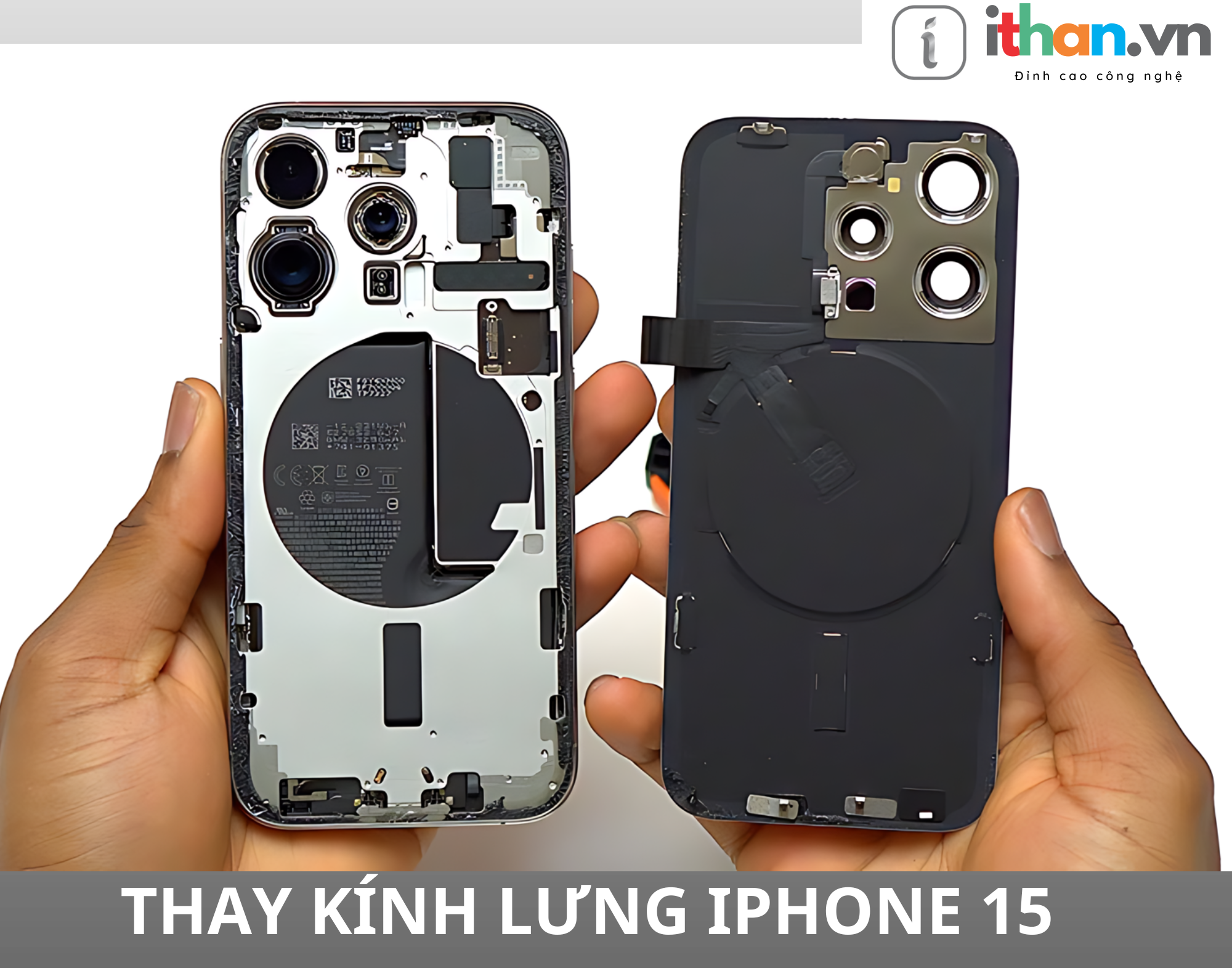 Thay kính lưng cho iPhone 15 tại iThan.vn - Quỳnh Dị, Hoàng Mai, Nghệ An.
