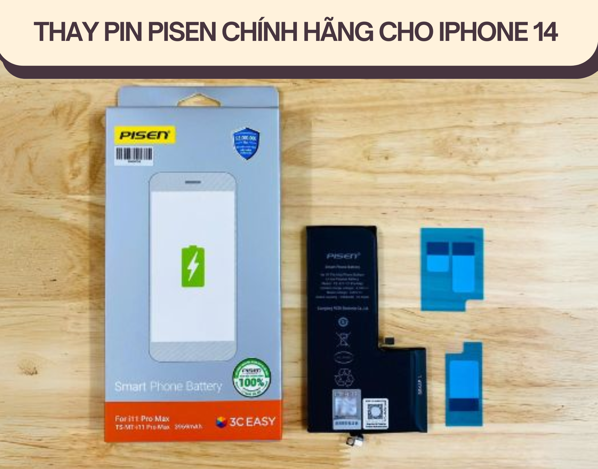 Thay pin Pisen chính hãng cho iPhone 14 tại iThan.vn - Quỳnh Dị, Hoàng Mai, Nghệ An