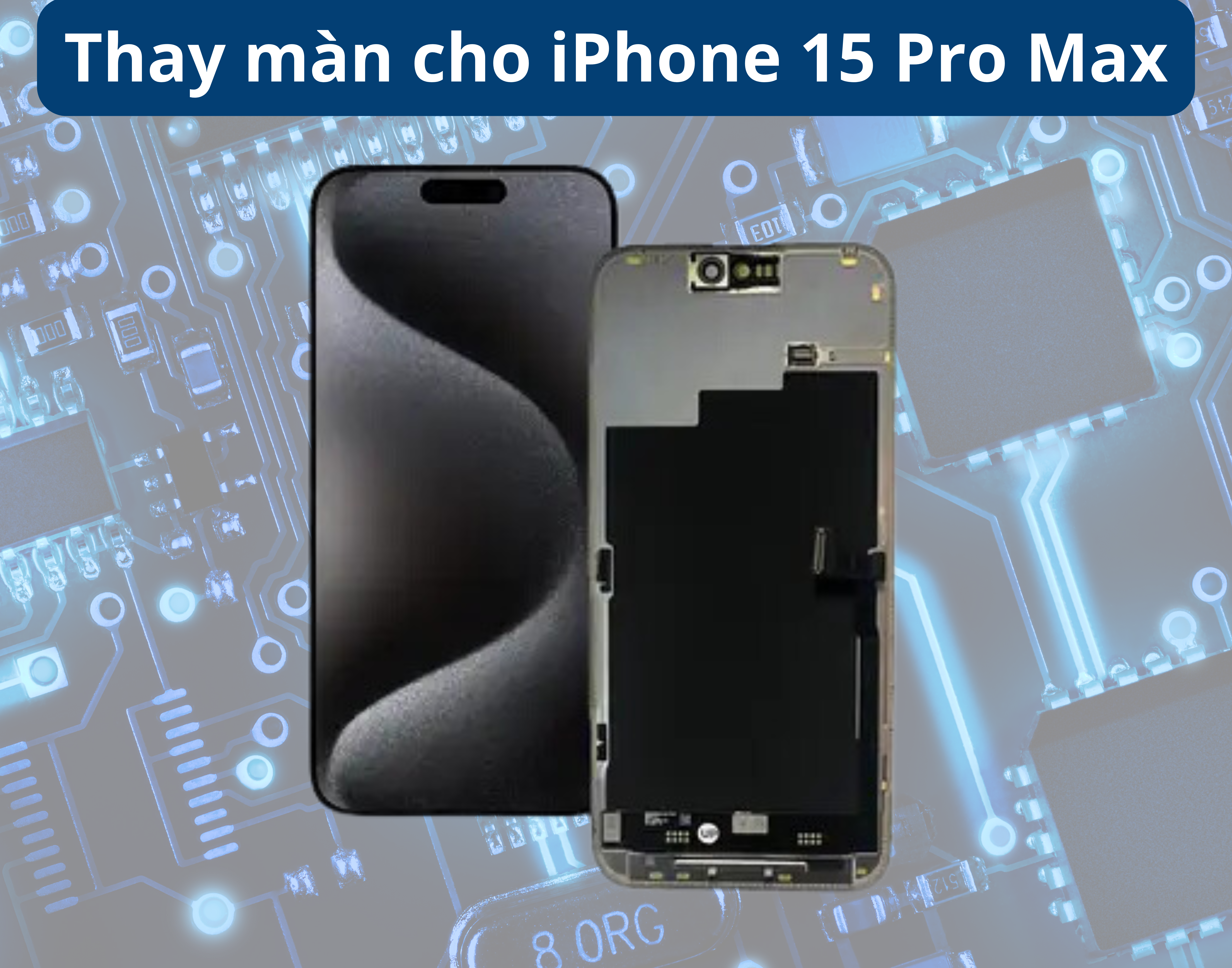 Thay màn hình chính hãng Gen A cho iPhone 15 Pro Max tại iThan.vn, Quỳnh Dị, Hoàng Mai, Nghệ An